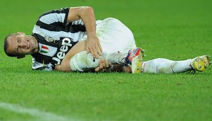 Giorgio Chiellini hatte sich am Sonntag gegen Frosinone an der Wade verletzt