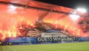 Die Legia-Fans überzeugten vor dem Spiel noch mit einer großen Choreografie