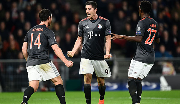 Robert Lewandowski schoss den FC Bayern fast im Alleingang ins Achtelfinale