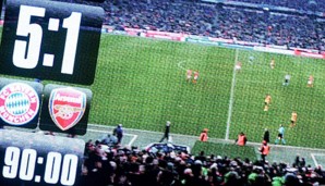 Der FC Bayern gewann das Achtelfinal-Hinspiel gegen den FC Arsenal mit 5:1