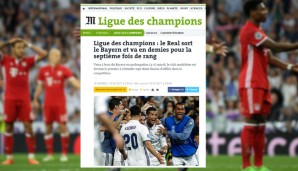 Nichts als Fakten verkündet "Le Monde": "Real schaltet die Bayern aus und erreicht zum 7. Mal in Folge das Halbfinale"