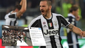 Platz 8 - Leonardo Bonucci, Juventus - 34 Prozent Wachstum - 2 Mio. Follower (Stand: 1.6.2017)