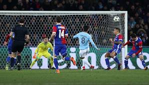 Manchester Citys Ilkay Gündogan traf im Hinspiel gegen den FC Basel spektakulär.