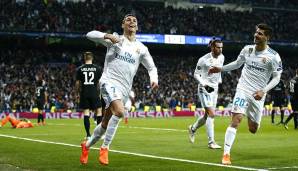 PLATZ 4 - REAL MADRID: Souverän setzte sich Real in der vorherigen Runde mit 3:1 gegen PSG durch. Ronaldo hatte dabei mit einem Doppelpack wesentlichen Anteil am Viertelfinaleinzug.