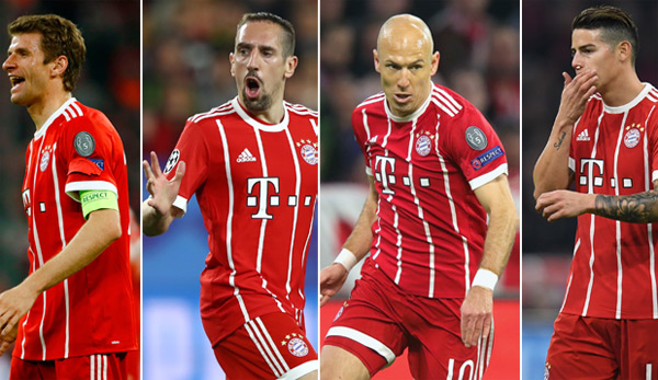 Das offensive Quartett gegen Real Madrid? Müller, Ribery, Robben und James (v.l.)