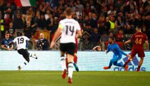 AS Roma vs. FC Liverpool: Sadio Mane bringt Liverpool früh in Führung.