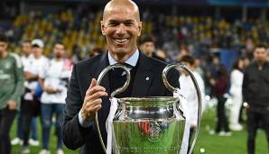 Zinedine Zidane hat mit Real Madrid die Champions League 2017/18 gewonnen.