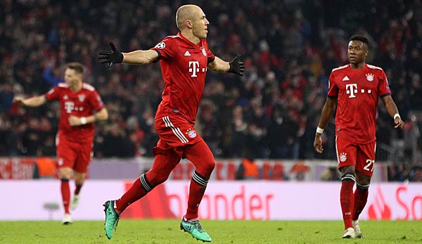Arjen Robben traf doppelt gegen Benfica.