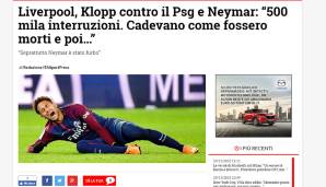 "La Gazzetta dello Sport" geht wieder auf den verärgerten Klopp ein, der 500.000 Unterbrechungen beklagt.