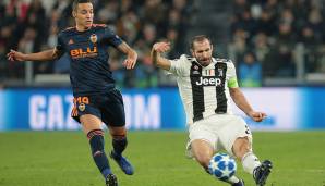 Platz 12: Giorgio Chiellini (Juventus) - 76 Prozent gewonnene Zweikämpfe (25 Duelle).