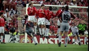 Das Drama von Barcelona! Dank eines Treffers von Mario Basler führte der FC Bayern im Champions-League-Finale 1999 bis in die Nachspielzeit mit 1:0 gegen Manchester United ...