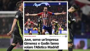 Corriere dello Sport (Italien): "Juventus steht vor schwerer Aufgabe: Gimenez und Godin bringen Atletico Madrid zum Fliegen"