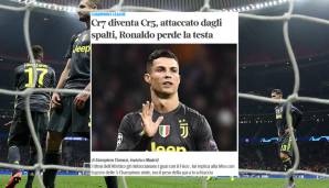 Corriere della Sera (Italien): "Cr7 wird zu Cr5. Von den Tribünen attackiert, verliert er seinen Kopf und das Spiel. Atletico-Fans bezichtigten ihn der Steuerhinterziehung, er antwortete Mourinho-like mit der Geste der 5 gewonnenen CL-Titel."