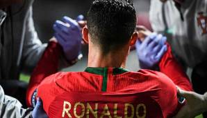 Cristiano Ronaldo zog sich im EM-Qualifikationsspiel mit Portugal gegen die Ukraine eine Muskelverletzung im Oberschenkel an.