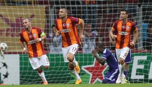 Platz 11 u.a.: Burak Yilmaz (Besiktas, Fenerbahce, Trabzonspor, Galatasaray) - 4 Kopfballtore