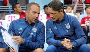 Der eine geht, der andere übernimmt: Nach der Entlassung von Niko Kovac (rechts) ist Hansi Flick interimistisch der Cheftrainer des FC Bayern München.