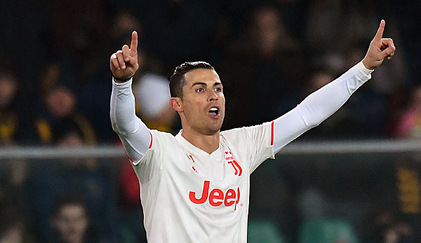 Hoch die Hände, Champions League: Chrstiano Ronaldo und Juventus Turin treten im Achtelfinal-Hinspiel auswärts bei Olympique Lyon an.
