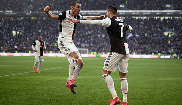 Juventus Turin um Cristiano Ronaldo und Leonardo Bonucci treffen im Champions-League-Achtelfinale auf Olympique Lyon.