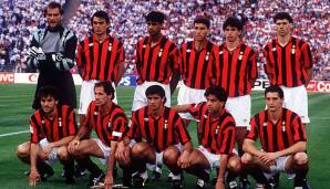 AC Milan in der Saison 1992/93 (Torverhältnis 11:1) – Finale.
