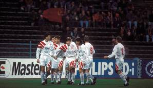Spartak Moskau in der Saison 1995/96 (Torverhältnis 15:4) – Viertelfinale.