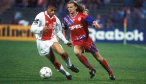 Michael Reiziger spielte sich nach einigen Leihen als Rechtsverteidiger bei Ajax fest. Absolvierte alle Minuten in der CL-Saison 94/95. Der damals 22-Jährige schloss sich ein Jahr später Milan an. Später Titelsammler beim FC Barcelona.