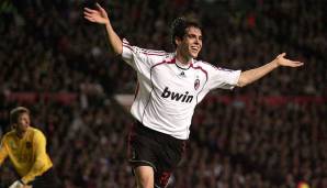 Endstation im Achtelfinale (32 Prozent der Stimmen im Duell mit Bale): KAKA für den AC Milan im Halbfinale gegen Manchester United (2007).