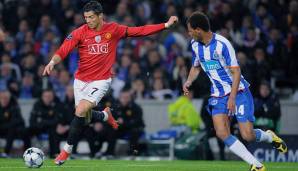 Endstation im Achtelfinale (33 Prozent der Stimmen im Duell mit Robben): CRISTIANO RONALDO für Manchester United im Viertelfinale gegen den FC Porto (2009).