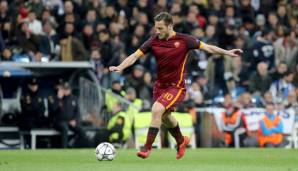 Platz 22: Francesco Totti - 39 Jahre, 5 Monate und 10 Tage am 08.03.2016. Das Achtelfinale gegen Real Madrid war die Endstation für Totti in der CL. Nach 619 Spielen und 250 Toren für seine Roma beendete er 2017 seine Karriere.