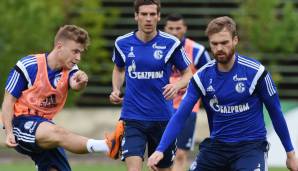 Training auf Schalke mit Max Meyer, Leon Goretzka und Jan Kirchhoff (v.l.).