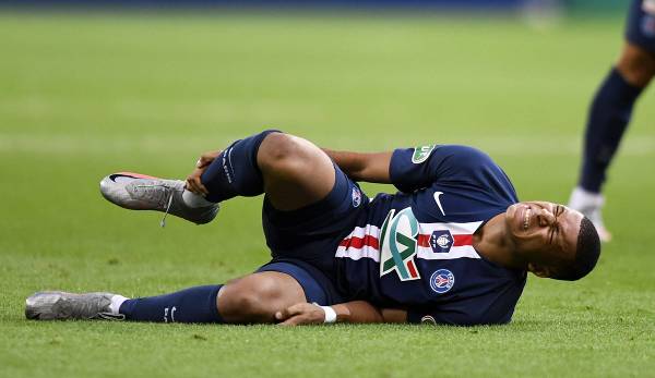 Im französischen Pokalfinale hatte sich Mbappe bei einem bösen Foul am Knöchel verletzt.