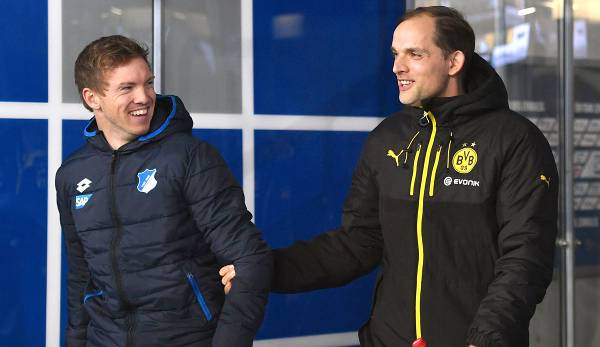 Als Trainer von Borussia Dortmund und der TSG Hoffenheim begegneten sich Thomas Tuchel und Julian Nagelsmann schon in der Bundesliga.