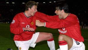 Platz 8: RUUD VAN NISTELROOY (10) und OLE GUNNAR SOLSKJAER (7) - 17 Tore für Manchester United in der Saison 2001/02.