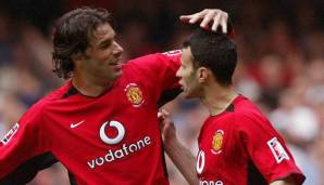Platz 8: RUUD VAN NISTELROOY (12) und RYAN GIGGS (5) - 17 Tore für Manchester United in der Saison 2002/03.
