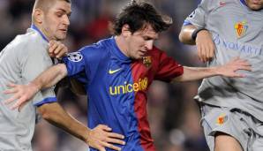 Messi im Haaland-Vergleich: 12. CL-Tor im 25. Spiel am 04.11.2008 für FC Barcelona gegen FC Basel (1:1). Alter: 21 Jahre, 5 Monate.