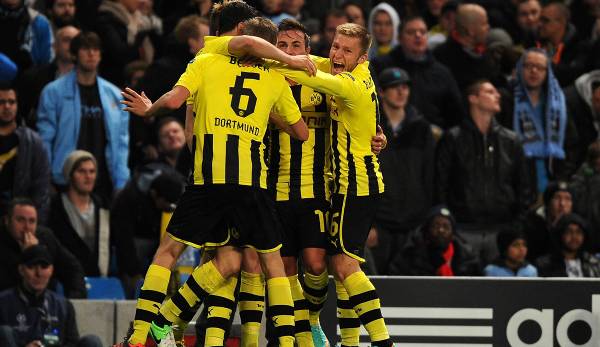 Der BVB musste sich im Oktober 2012 mit einem 1:1 bei Manchester City begnügen.