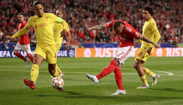 Im Hinspiel bezwang der FC Liverpool Benfica Lissabon mit 3:1.