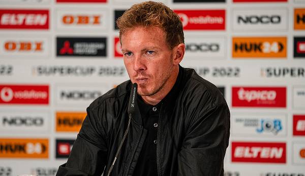 Julian Nagelsmann speaks at a press conference about the upcoming game at Inter.