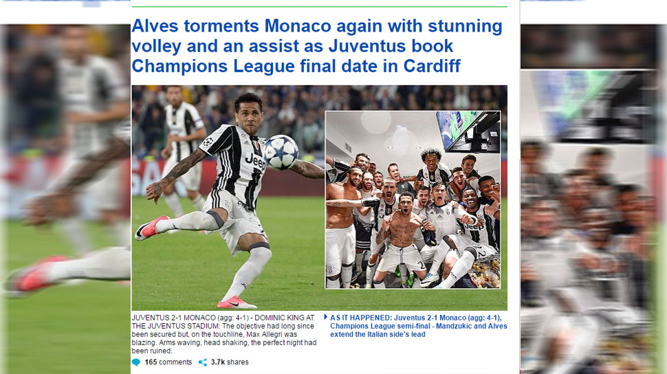 Die Daily Mail meint, dass Alves Monaco erneut "gequält" hat
