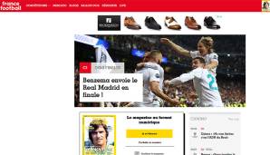 France Football blickt mit patriotischem Auge auf das Geschehen: Benzema macht das Finale für die Blancos perfekt.