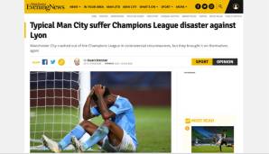 Manchester Evening News: "Typisches Manchester City erlebt Champions-League-Desaster gegen Lyon und scheidet unter umstrittenen Umständen aus der Champions League aus, aber haben es sich wieder selbst zuzuschreiben.“