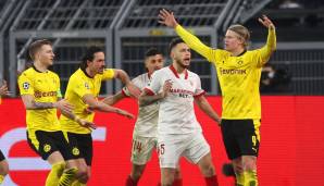 SUN (England): "Erling Haaland bricht weitere Torrekorde, während Dortmund ein stürmisches Comeback von Sevilla abwehrt und sich ins Viertelfinale der Champions League stiehlt."