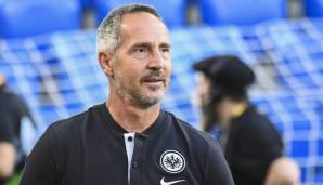 Frankfurts Trainer Adi Hütter: Bei der Eintracht verlängerte er vor der Saison vorzeitig bis 2023.