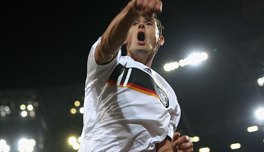 Miroslav Klose schoss gegen Aserbaidschan seine Länderspieltreffer 46 und 47