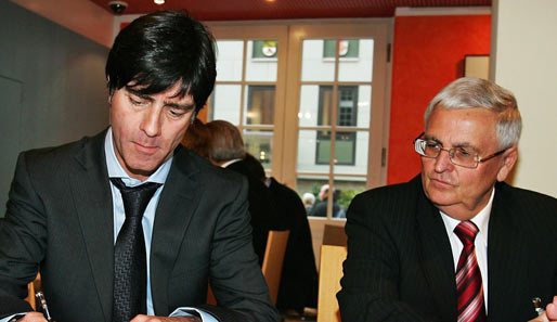 Joachim Löw (l.) und Dr. Theo Zwanziger (r.) pflegen ein gutes Verhätlnis