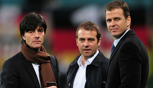 Joachim Löw (l.) ist seit 2006 Nationaltrainer, Oliver Bierhoff (r.) seit 2004 Manager des DFB-Teams