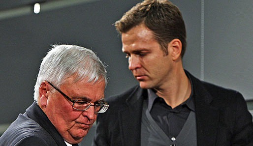 Oliver Bierhoff (r.) ist seit 2004 Manager der deutschen Nationalmannschaft