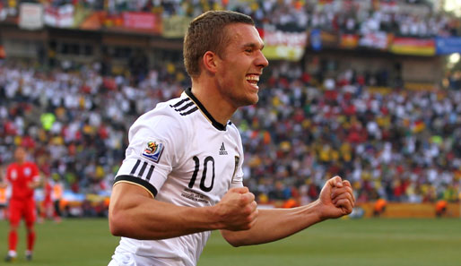 Gegen Aserbaidschan steht Lukas Podolski im Fokus: Bisher schoss er 40 Tore für das DFB-Team