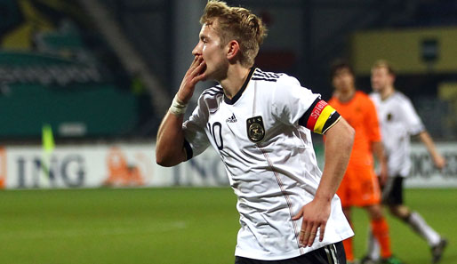Lewis Holtby steuerte beim 3:1-Sieg der deutschen U 21 gegen die Niederlande einen Treffer bei