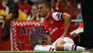 Lukas Podolski hat sich vor einigen Wochen eine Oberschenkelverletzung zugezogen