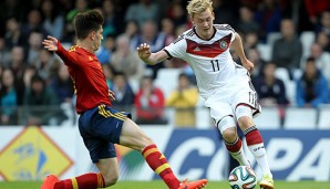 Julian Brandt (r.) traf für Deutschland zum zwischenzeitlichen 2:1